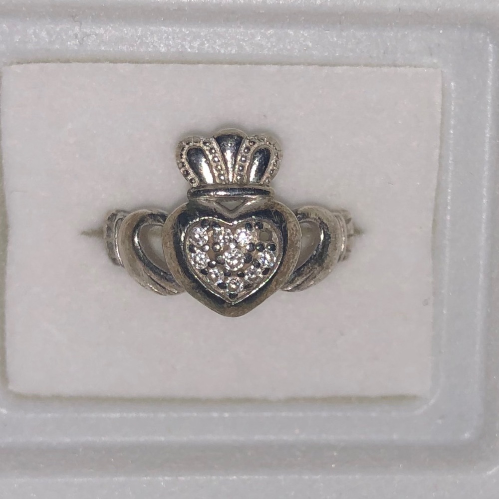 Silver CZ Claddagh Ring from claddaghring.com
